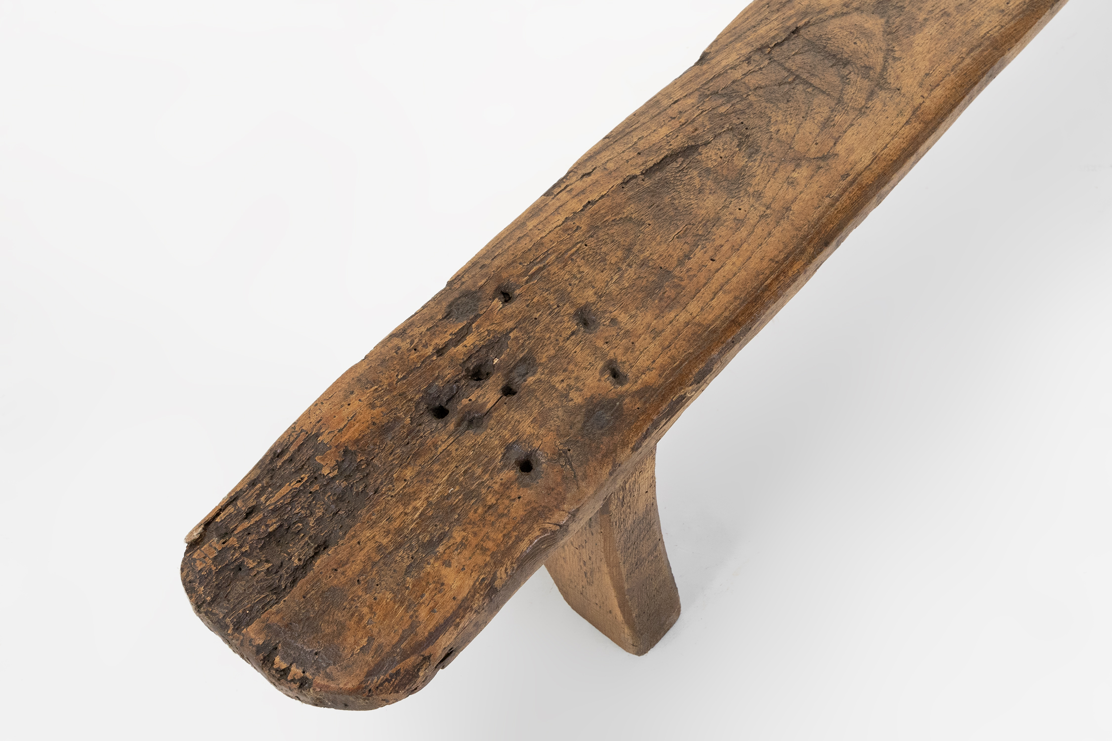 Decorative wooden low bench, France ca. 1850thumbnail